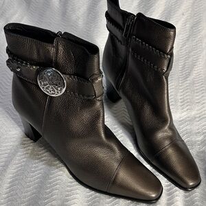 Brighton Rylee Leather Ankle Booties